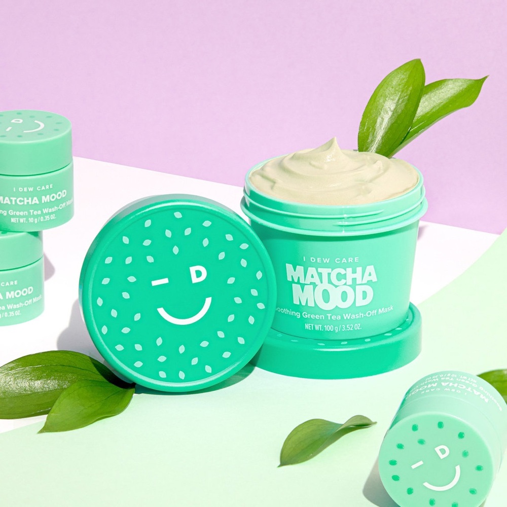 I Dew Care Matcha Mood Facial Soothing Green Tea Spa Face Mask